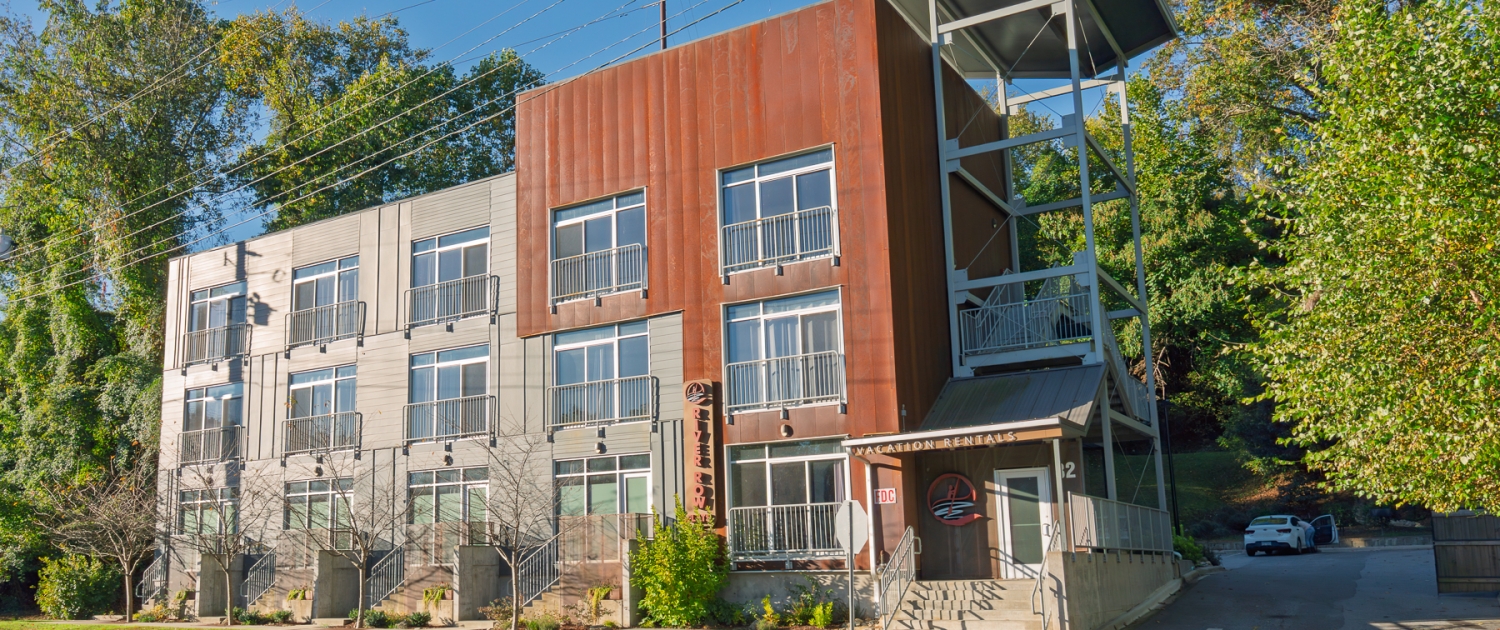 Exterior of River Row Suites