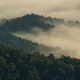 Clouds roll in among the Blue Ridge Mountains